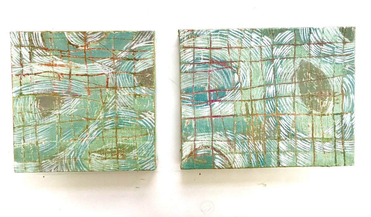 Rest and Be Thankful, oil paintings diptych by Sarah Kudirka, award winning contemporary artist